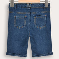 Melange Bermuda Denim Shorts