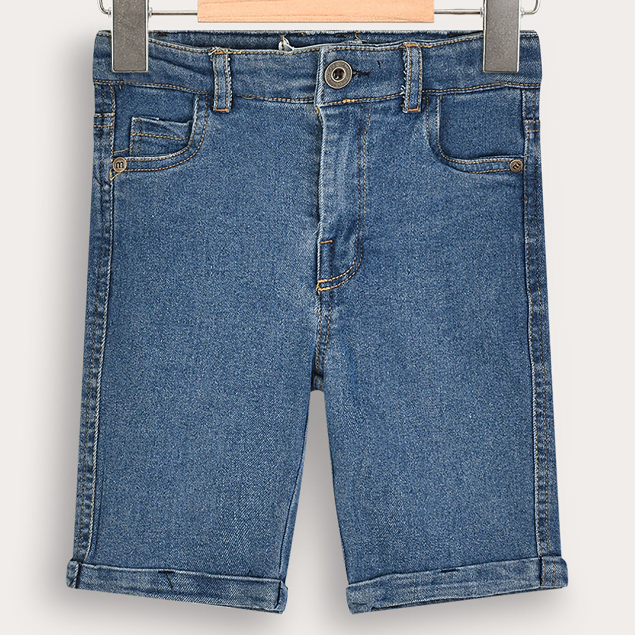 Melange Bermuda Denim Shorts
