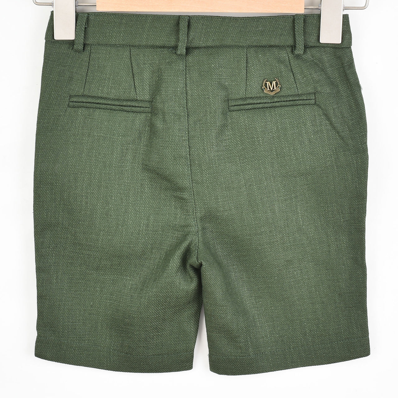 Melange Linen Bermuda Shorts