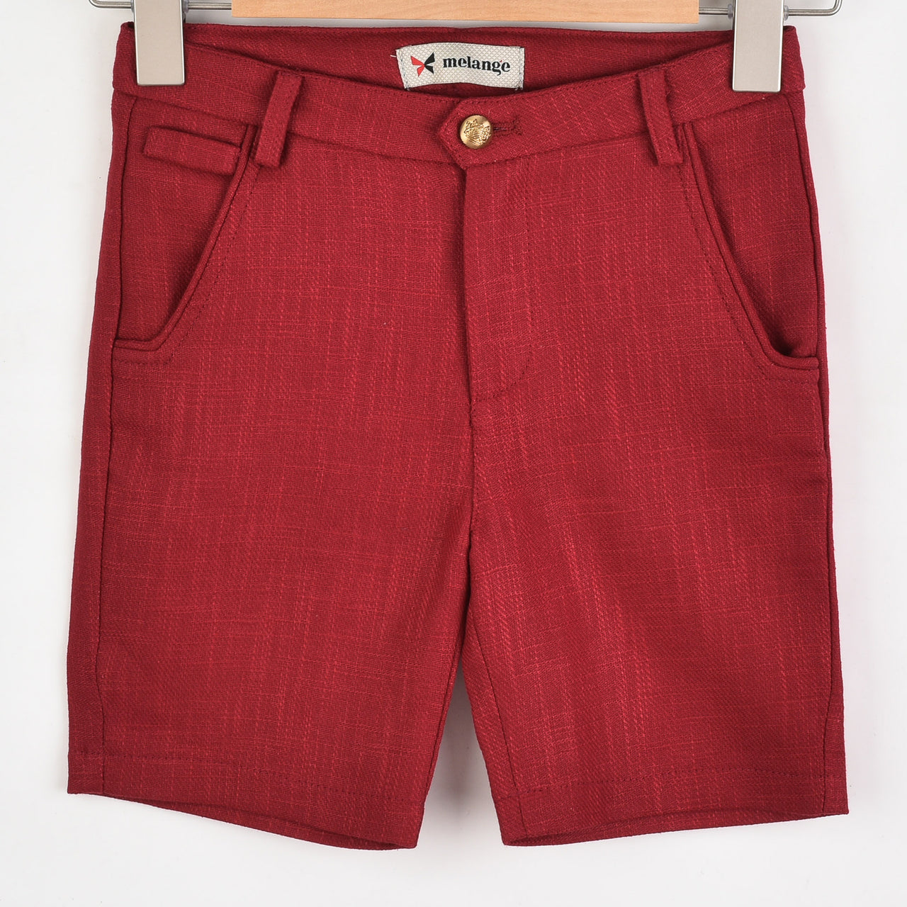 Melange Linen Bermuda Shorts