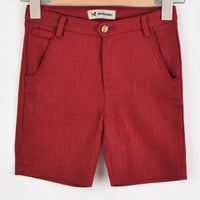 Melange Linen Bermuda Shorts