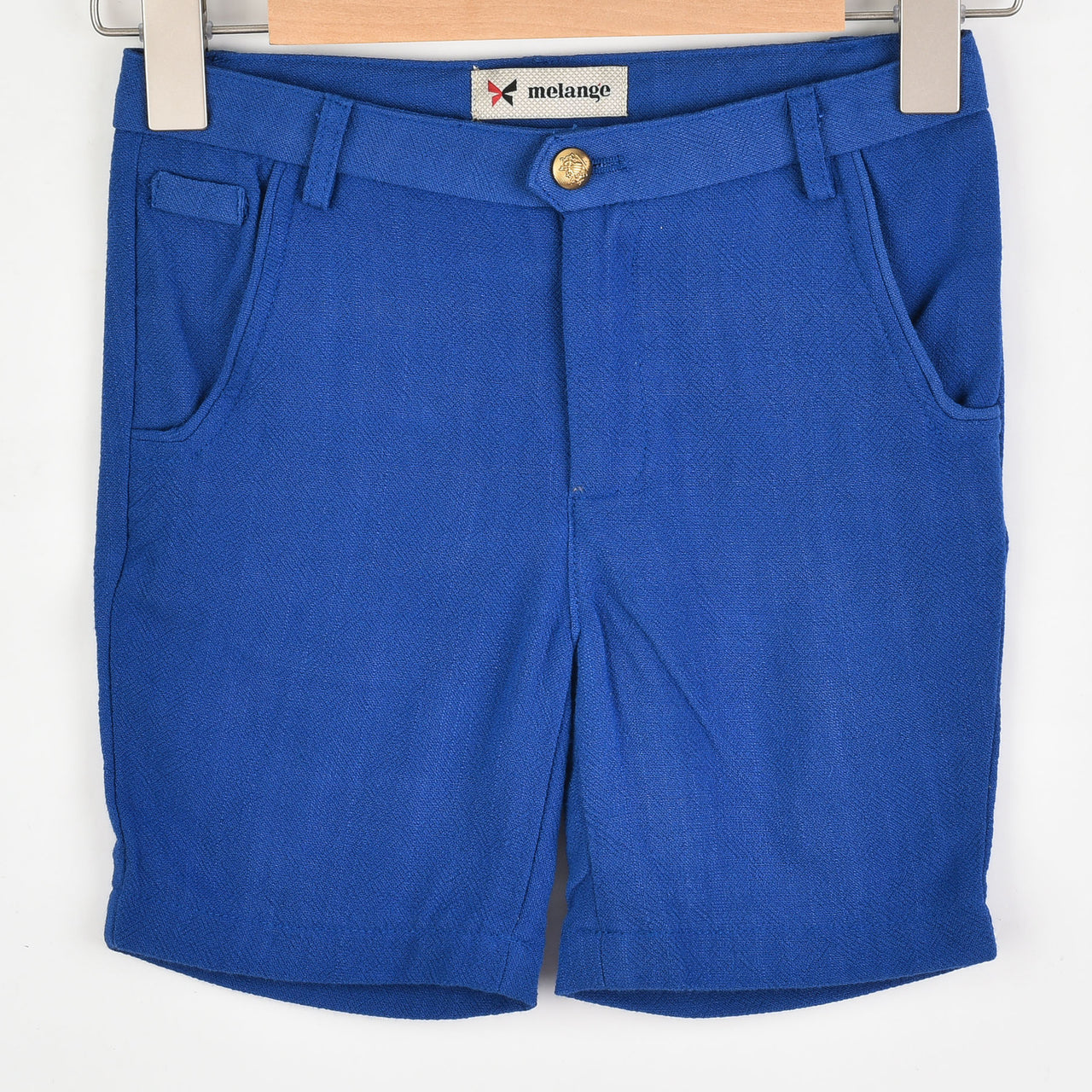Melange Linen Bermuda Shorts