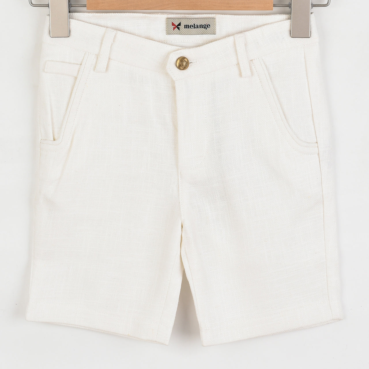 Melange Linen Bermuda Shorts