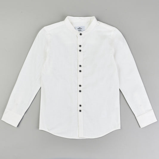 L.S Mandarin Linen Shirt- Classic