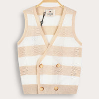 Melange Checks Knit Vest