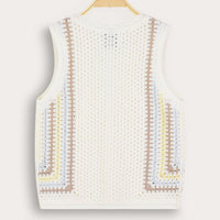 Melange Retro Crochet Vest