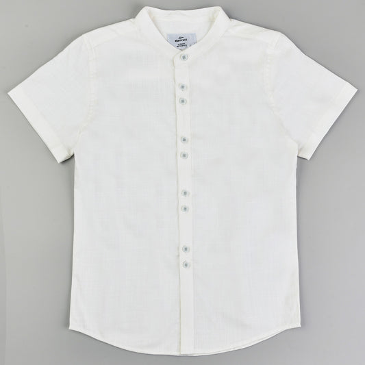 S.S Mandarin Linen Shirt- Classic