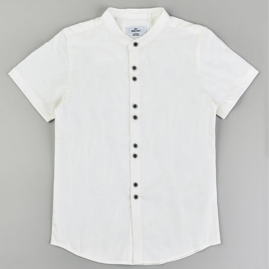 S.S Mandarin Linen Shirt- Classic