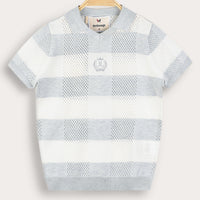 Melange Checks Knit Shirt