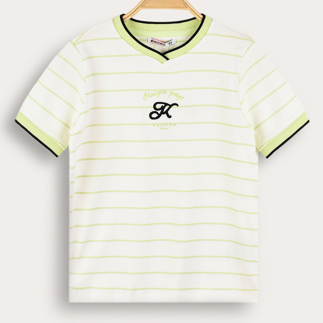 Boys S.S Striped Rib Shirt