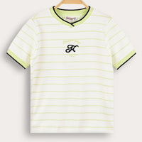 Boys S.S Striped Rib Shirt