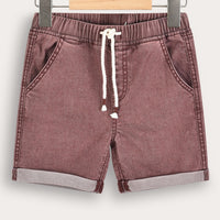 Melange Jeans Style Knit Shorts