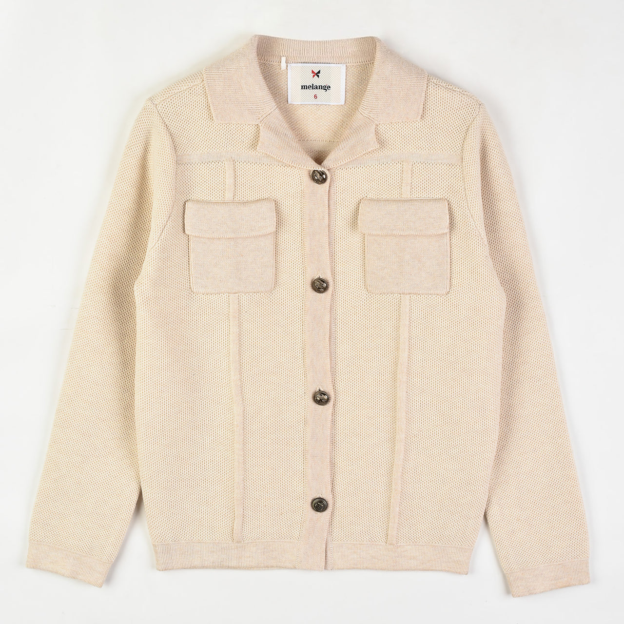 Melange Knit Pocket Sweater