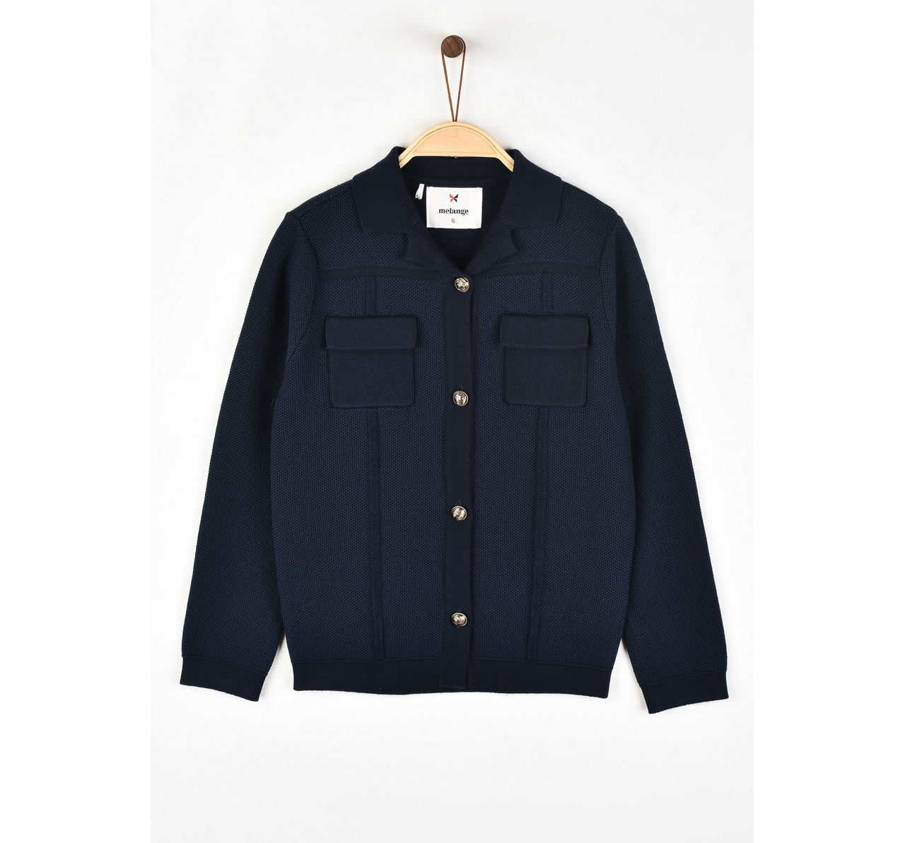 Melange Knit Pocket Sweater
