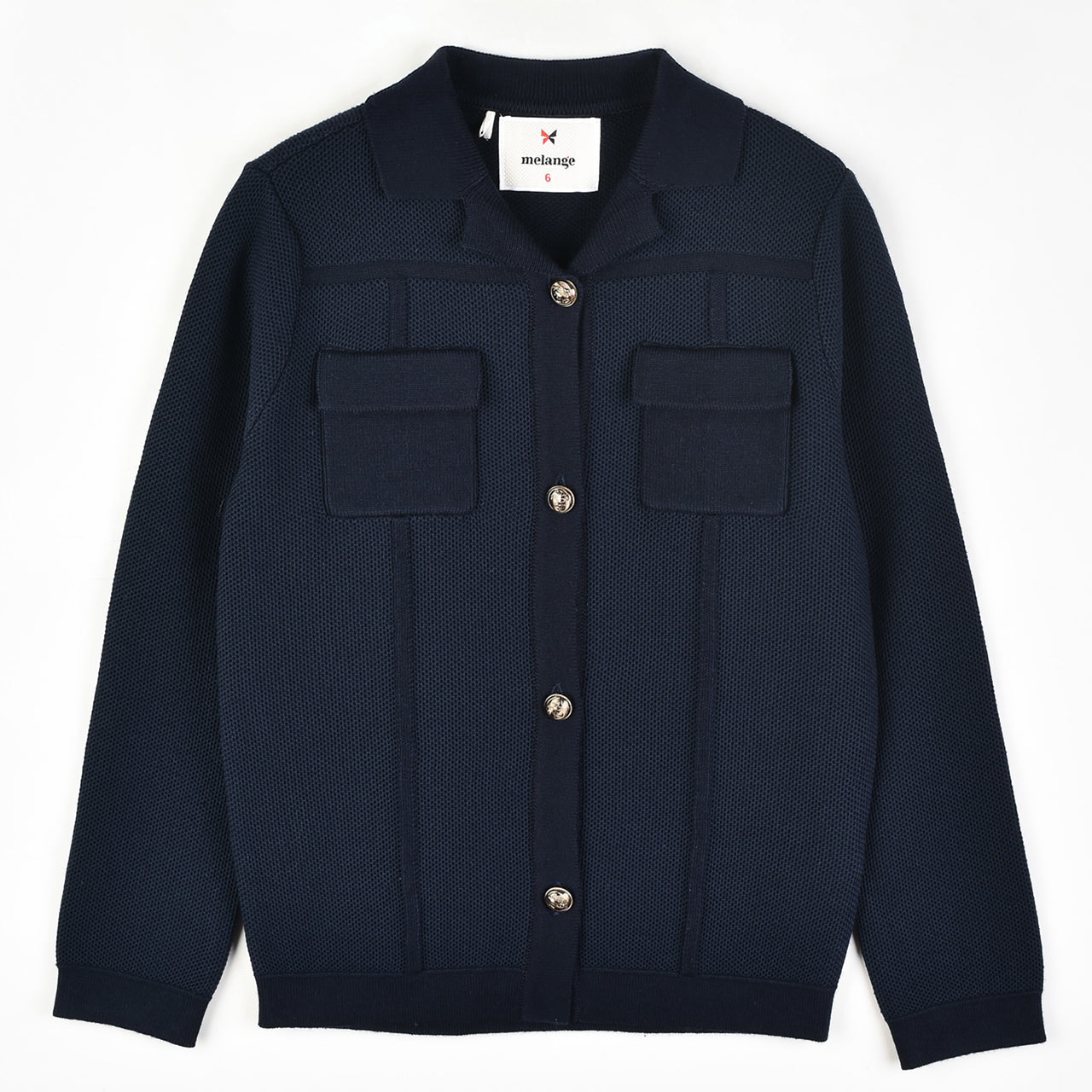 Melange Knit Pocket Sweater