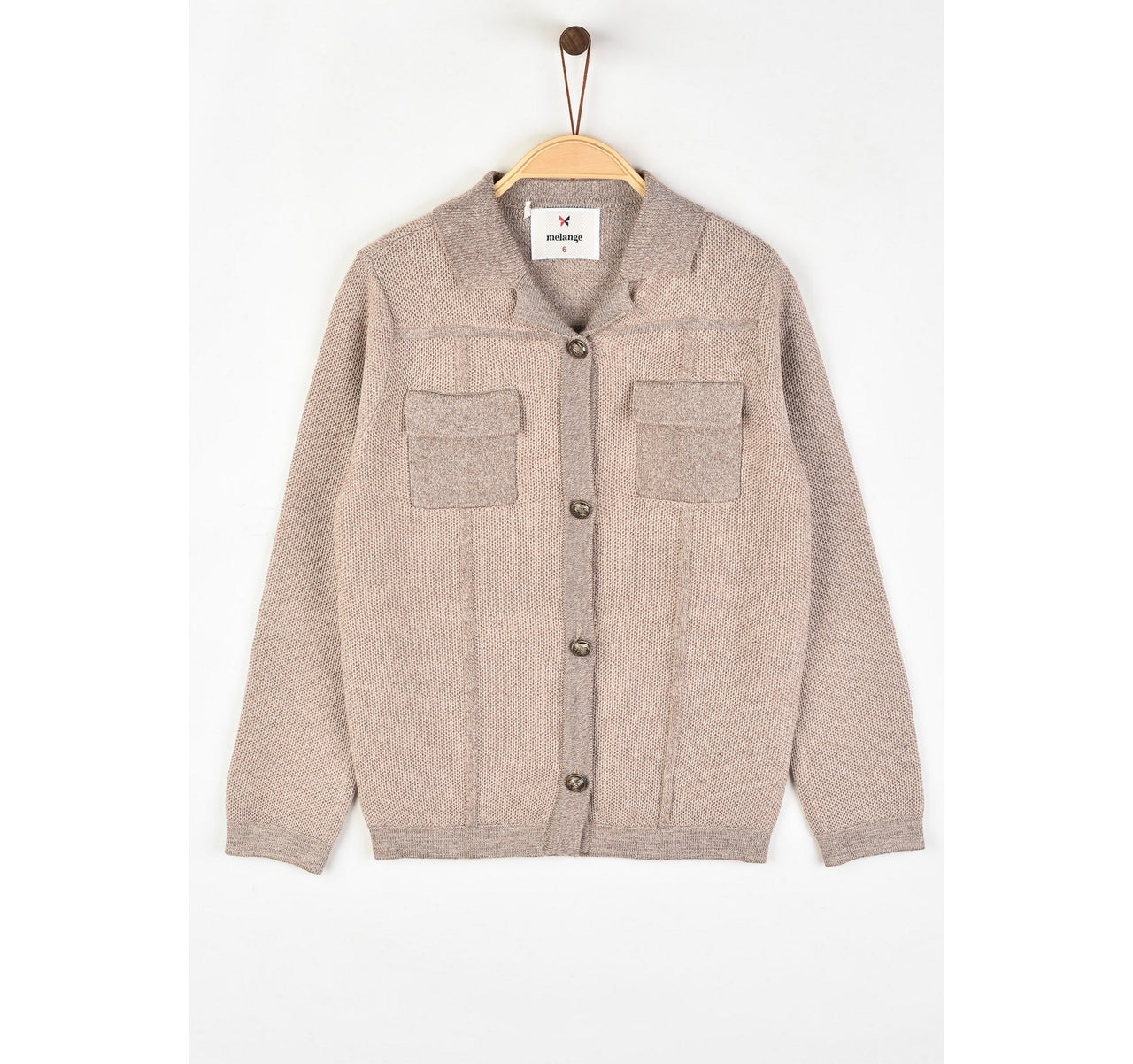 Melange Knit Pocket Sweater