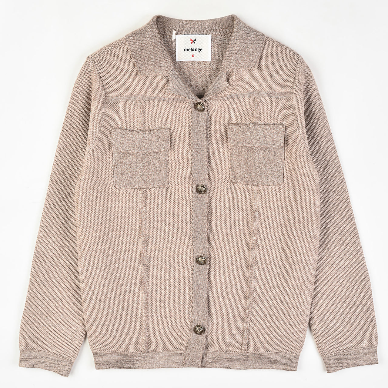 Melange Knit Pocket Sweater