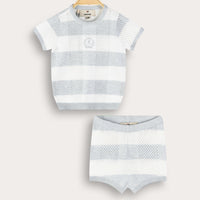 Melange Knit Checks Set