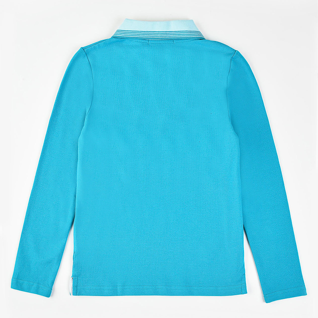 Boys Collar Stripe LS Polo