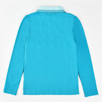 Boys Collar Stripe LS Polo