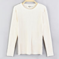 Melange Basic Rib Knit Top