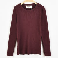 Melange Basic Rib Knit Top