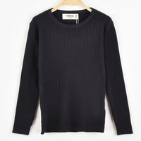 Melange Basic Rib Knit Top