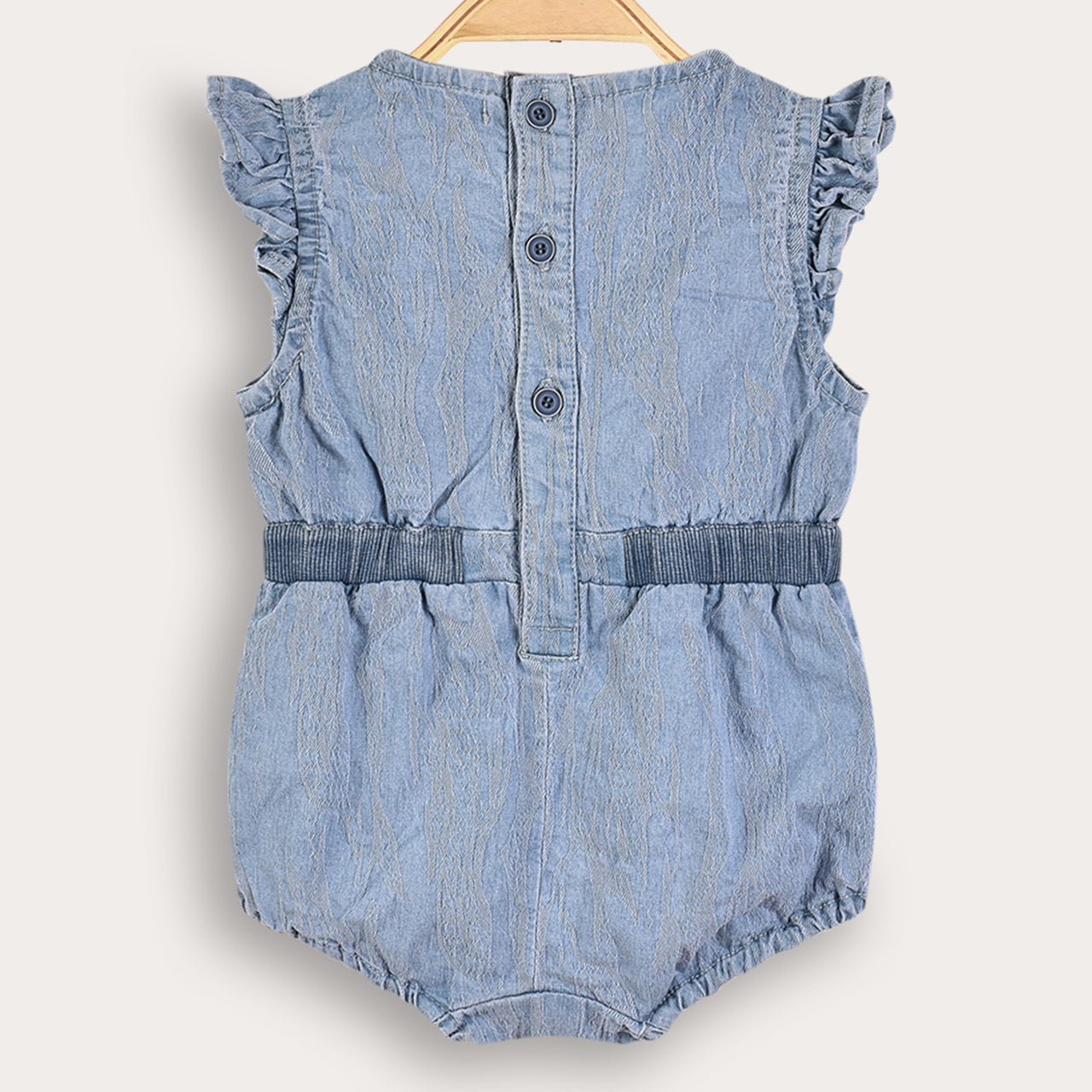 Stone Wash Ruffle Overall