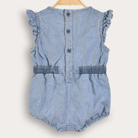 Stone Wash Ruffle Overall