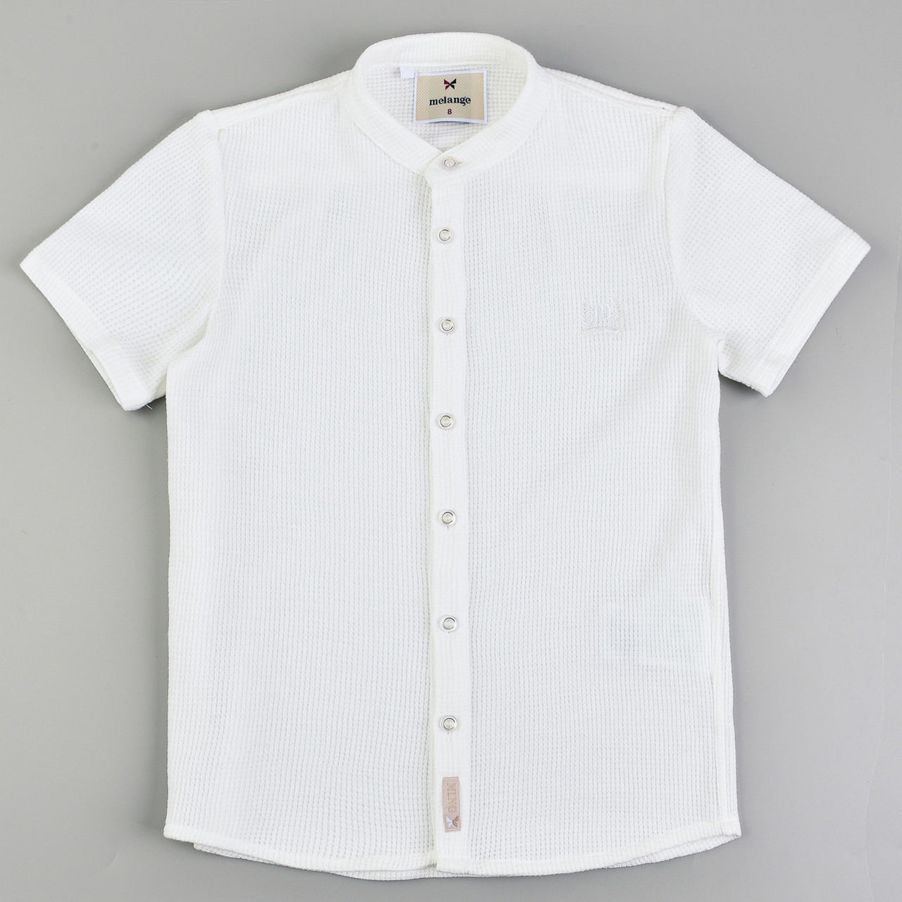 Melange S.S Mandarin Shirt