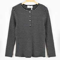 Hadas Henley Stripes Top