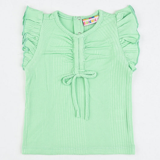 Baby Rib Ruffle Sleeve Shirt