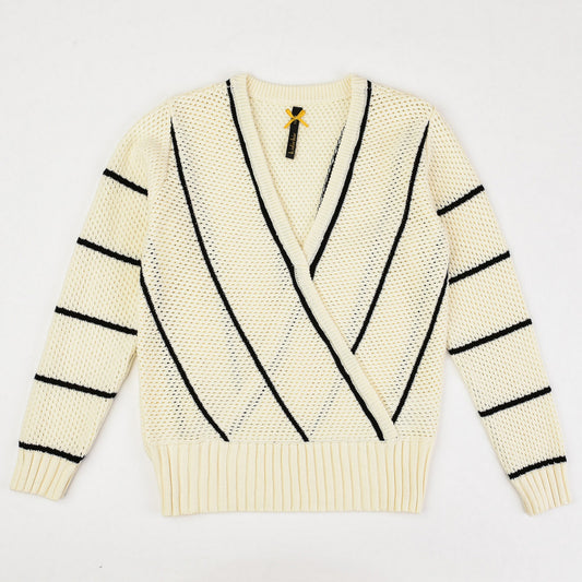 Boys Striped Wrap Sweater