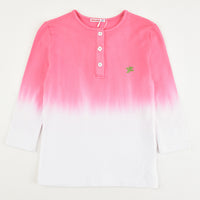Girls Dip Dye Henley