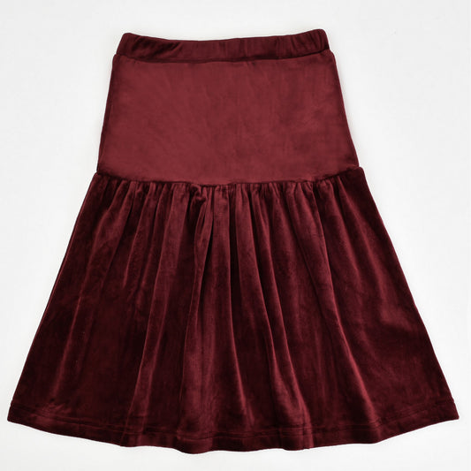 Melange Velour Pleated Skirt