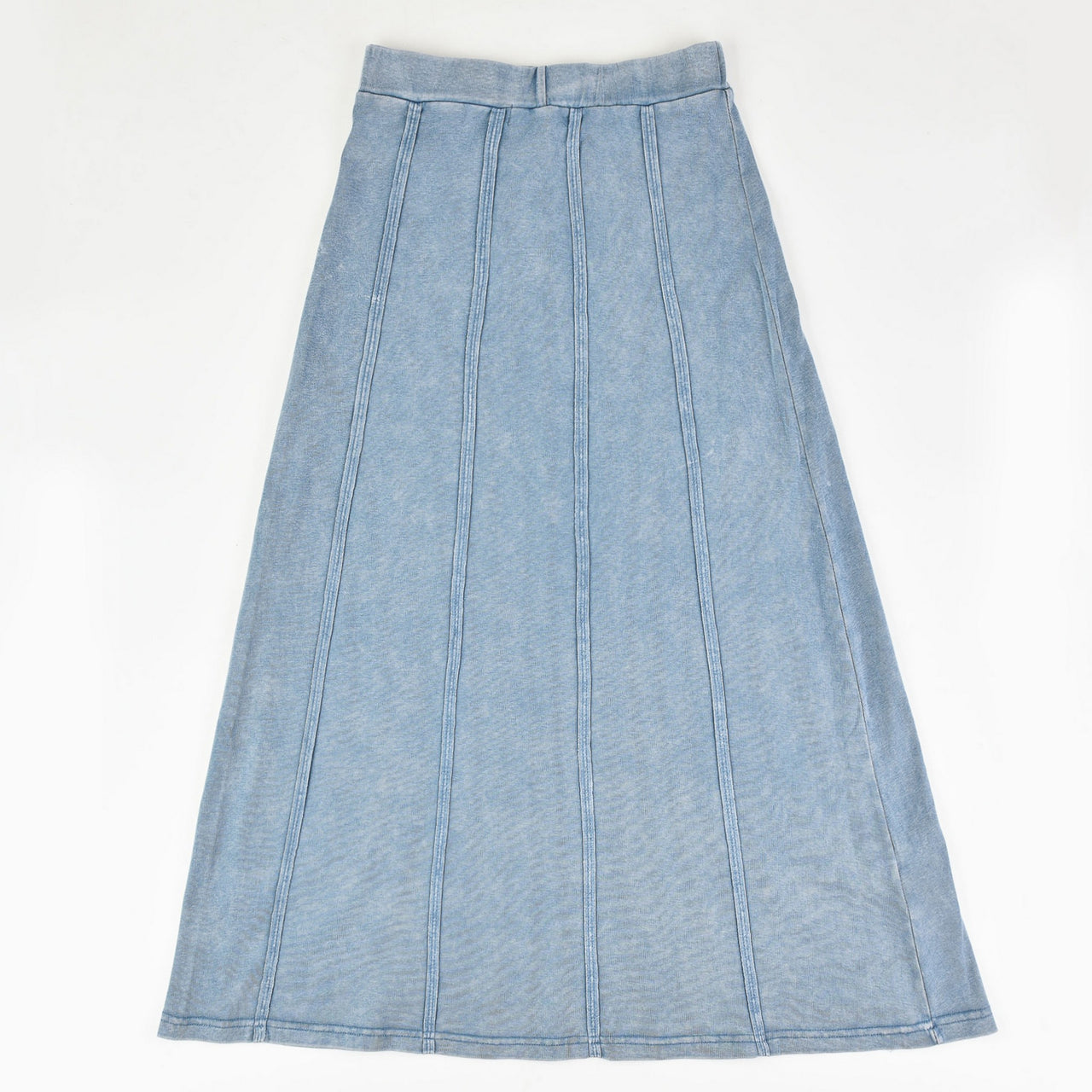 Melange Jeans Wash Midi Skirt