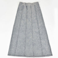 Melange Jeans Wash Midi Skirt