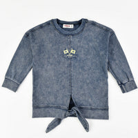 Melange Girls Wash Tie Shirt