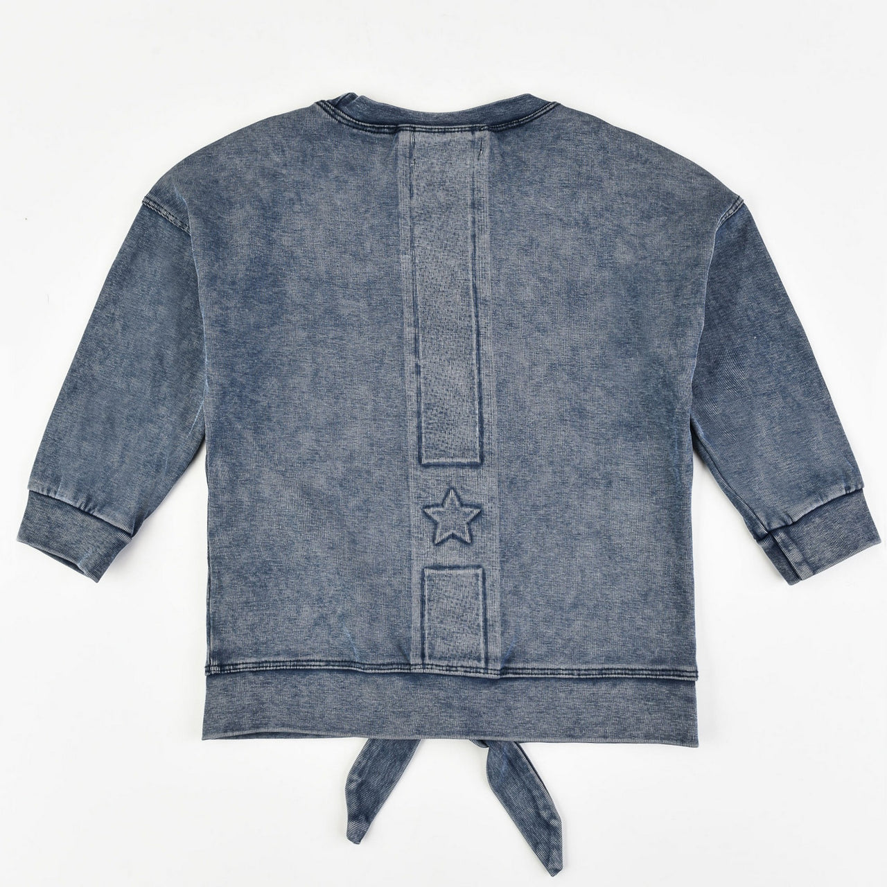 Melange Girls Wash Tie Shirt