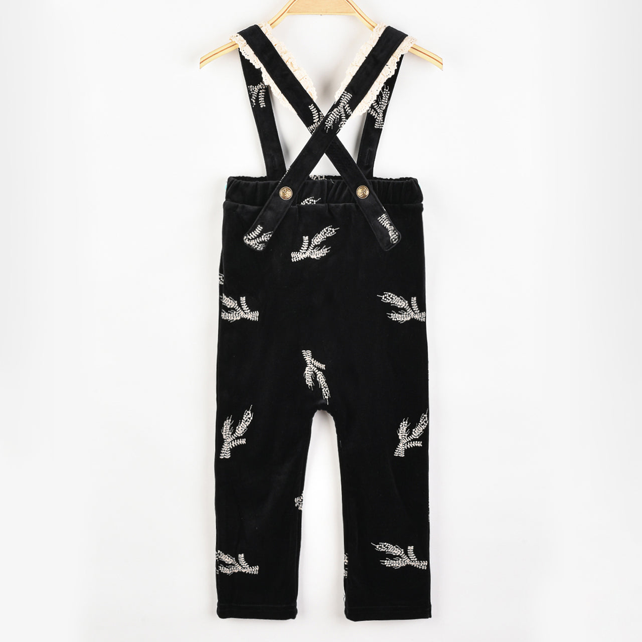 Hadas Baby Girl Velvet Overall