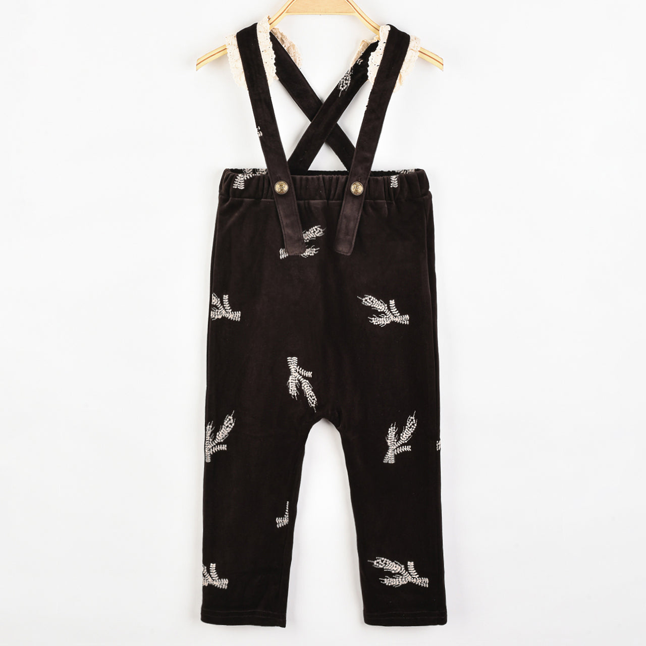 Hadas Baby Girl Velvet Overall