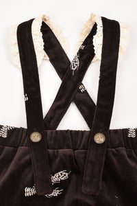 Hadas Baby Girl Velvet Overall