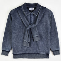 Hadas Rib Wash Collar Sweatshirt