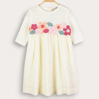Melange Flower Crochet Dress