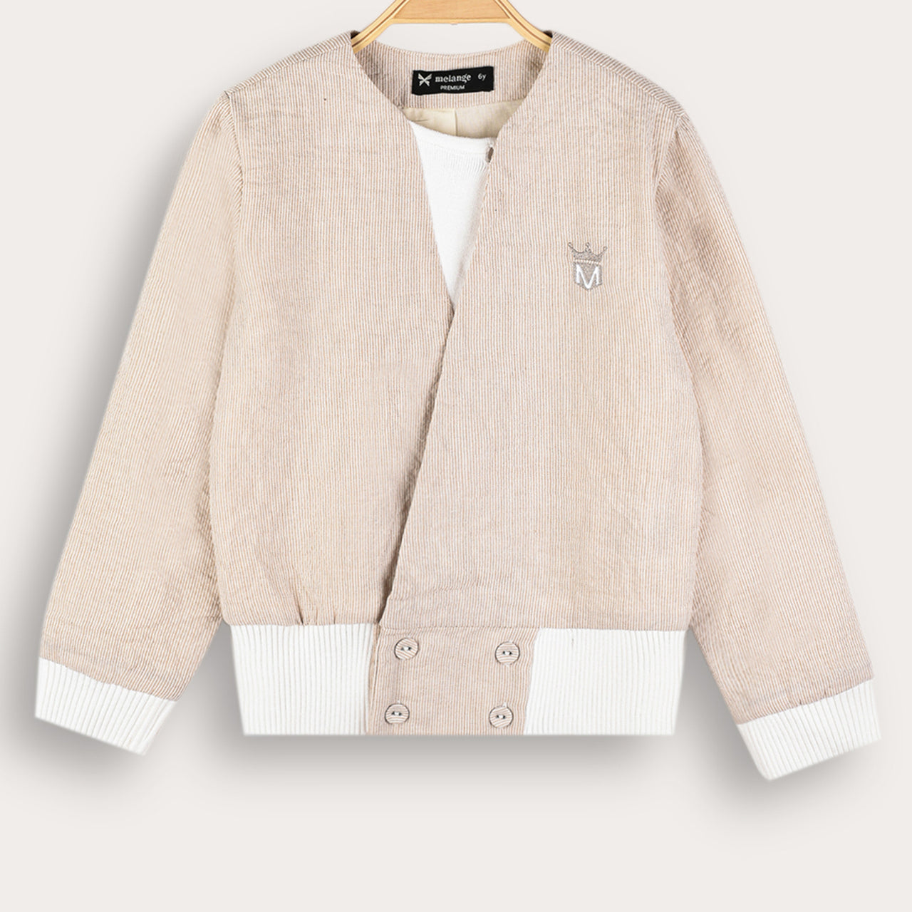 Melange Striped Suit Jacket