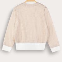 Melange Striped Suit Jacket