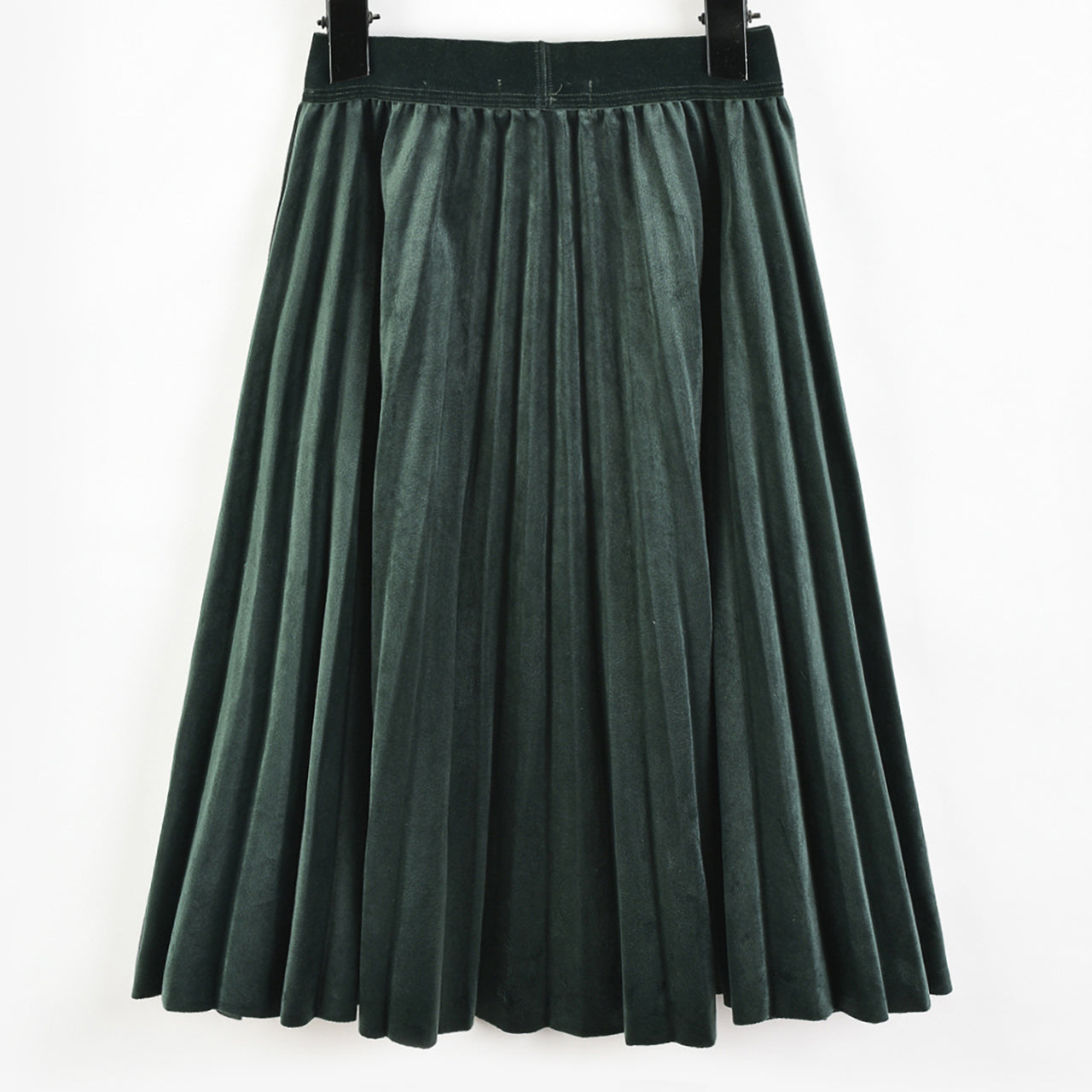 Melange Pleated Velour Skirt