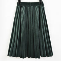 Melange Pleated Velour Skirt