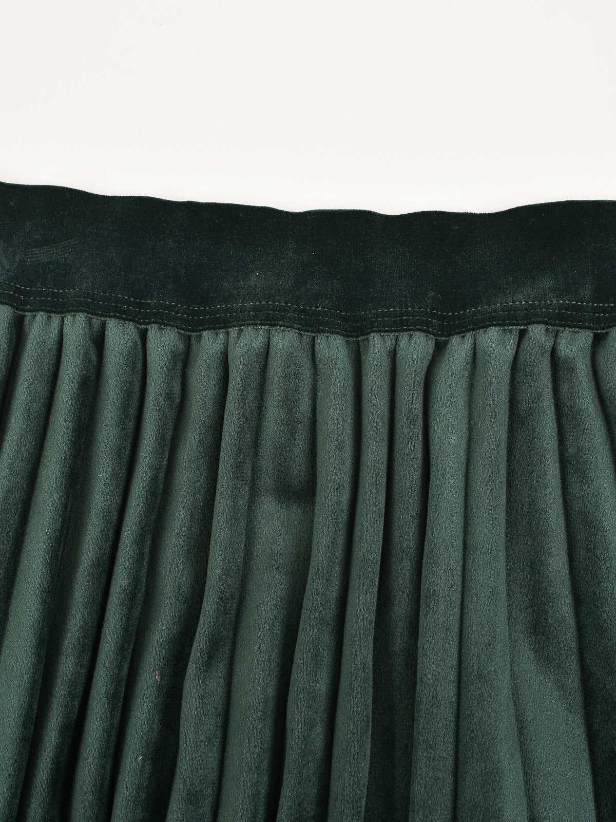 Melange Pleated Velour Skirt