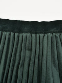Melange Pleated Velour Skirt